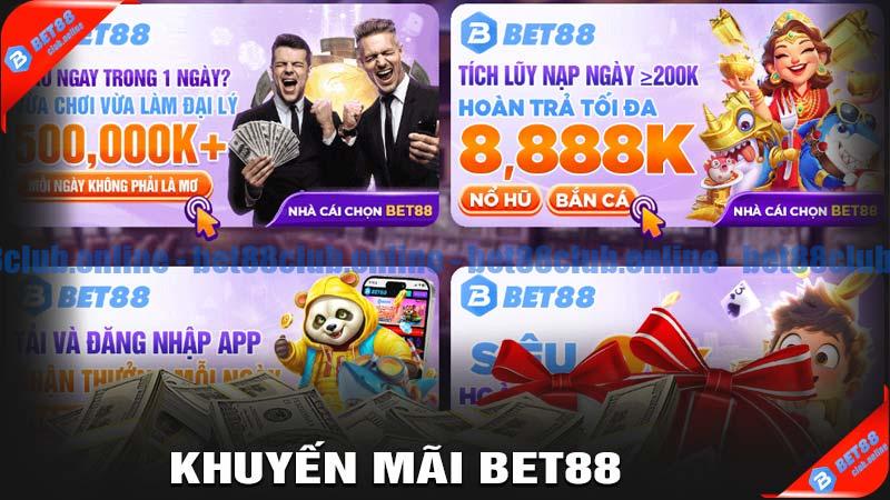 Các loại hình khuyến mãi phổ biến tại bet88