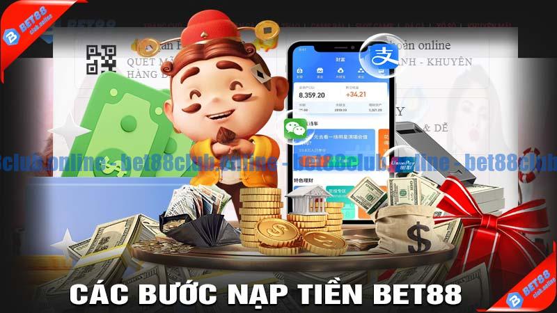 Các bước nạp tiền bet88